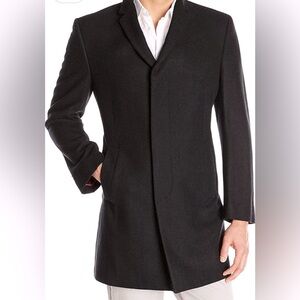 Kenneth Cole New York Men's Wool Top Coat, Black, Size 40R